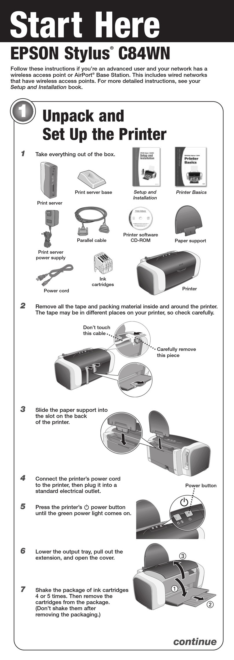 Epson Stylus C84WN Instruction Manual