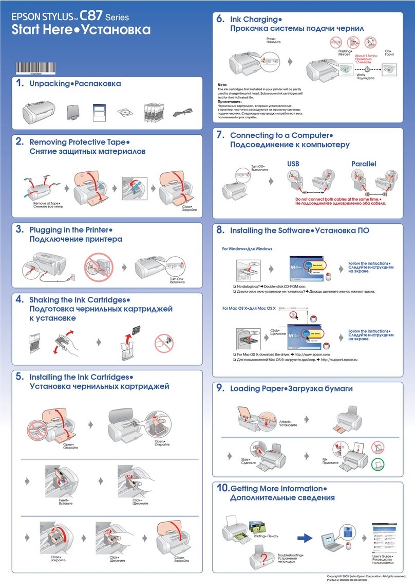 Epson Stylus C87 Instruction Manual Epson Stylus C87 Instruction Manual