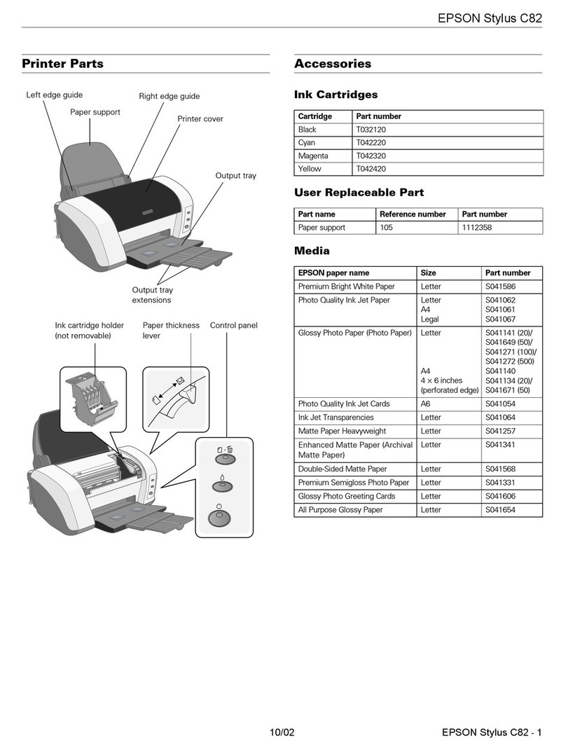 Epson Stylus C82 User manual