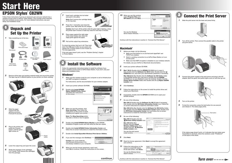 Epson Stylus C82WN Instruction Manual