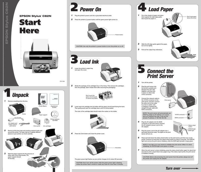 Epson Stylus C82N Instruction Manual