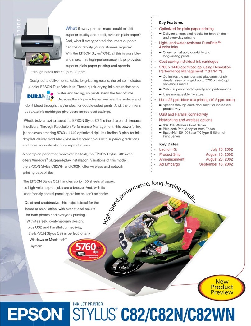 Epson Stylus C82 User manual