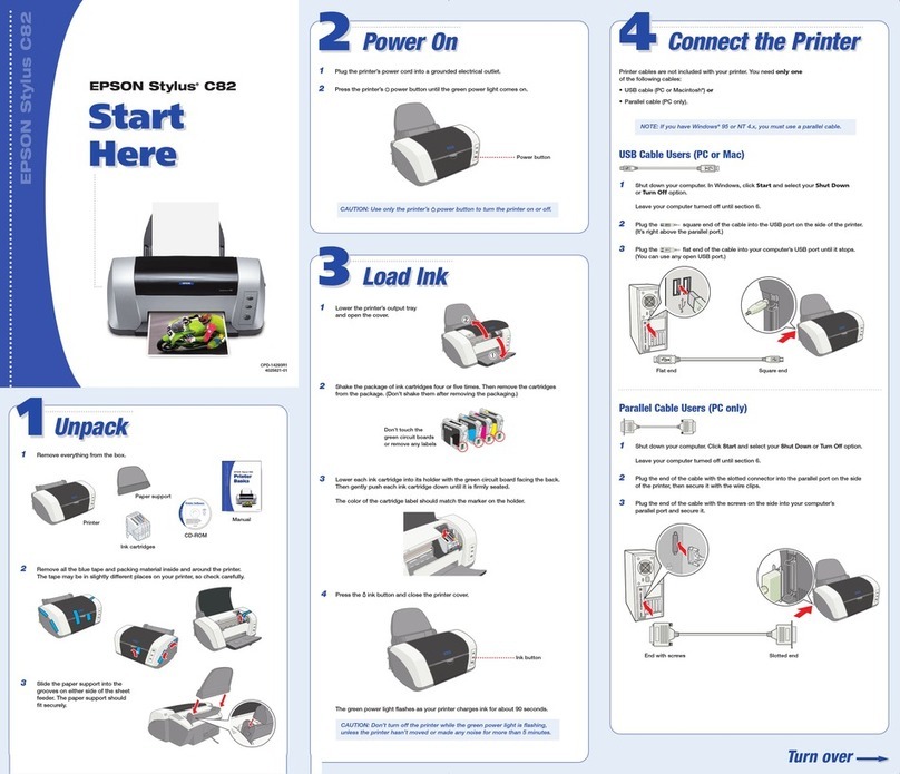 Epson Stylus C82 Instruction Manual