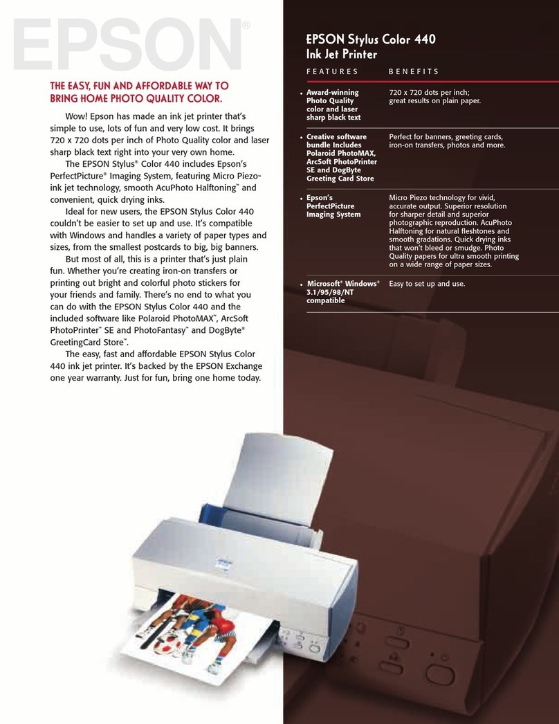Epson Stylus Color 440 User manual