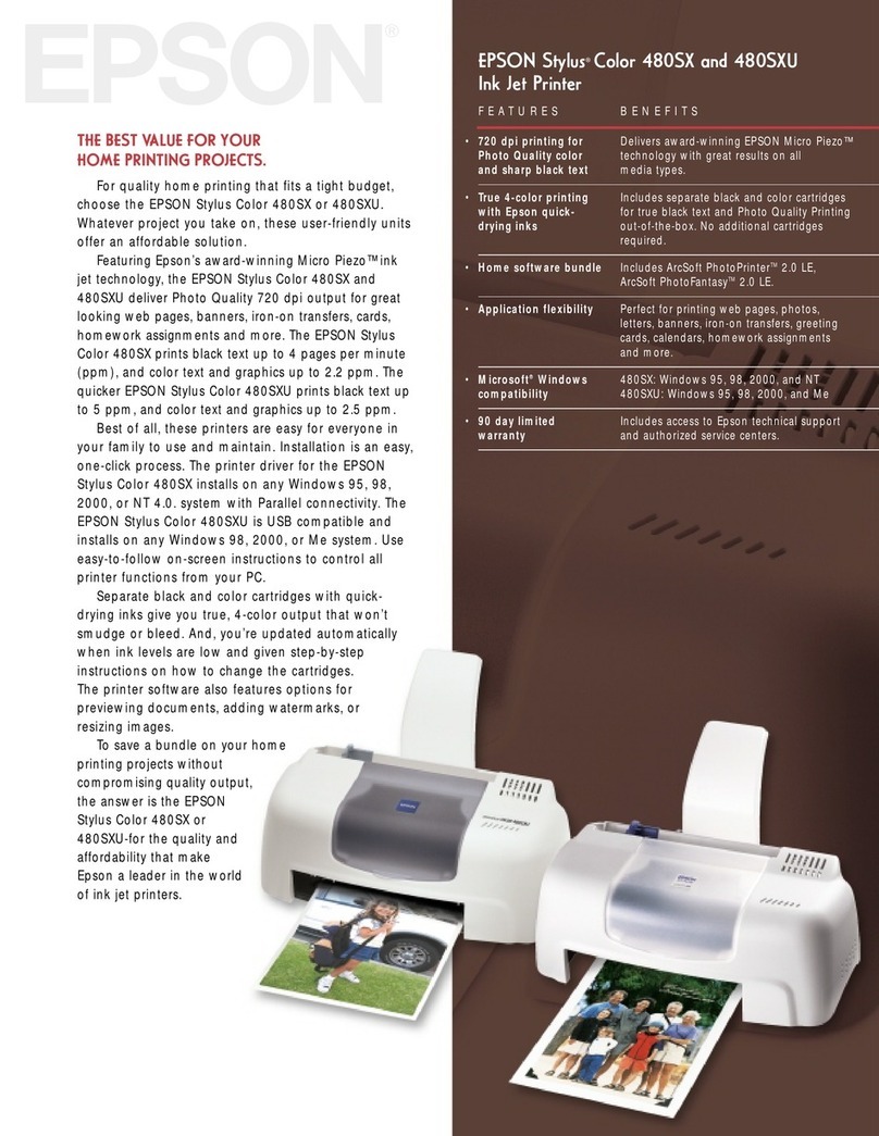 Epson 480SX User manual