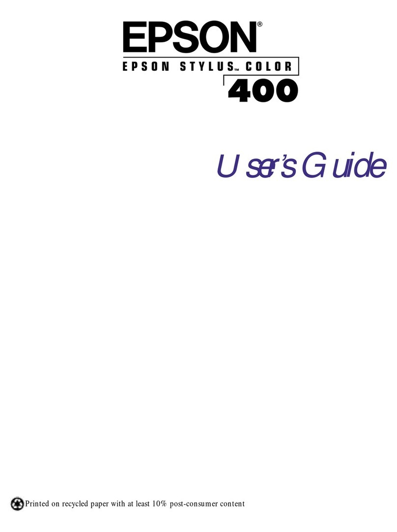 Epson Stylus Color 400 User manual