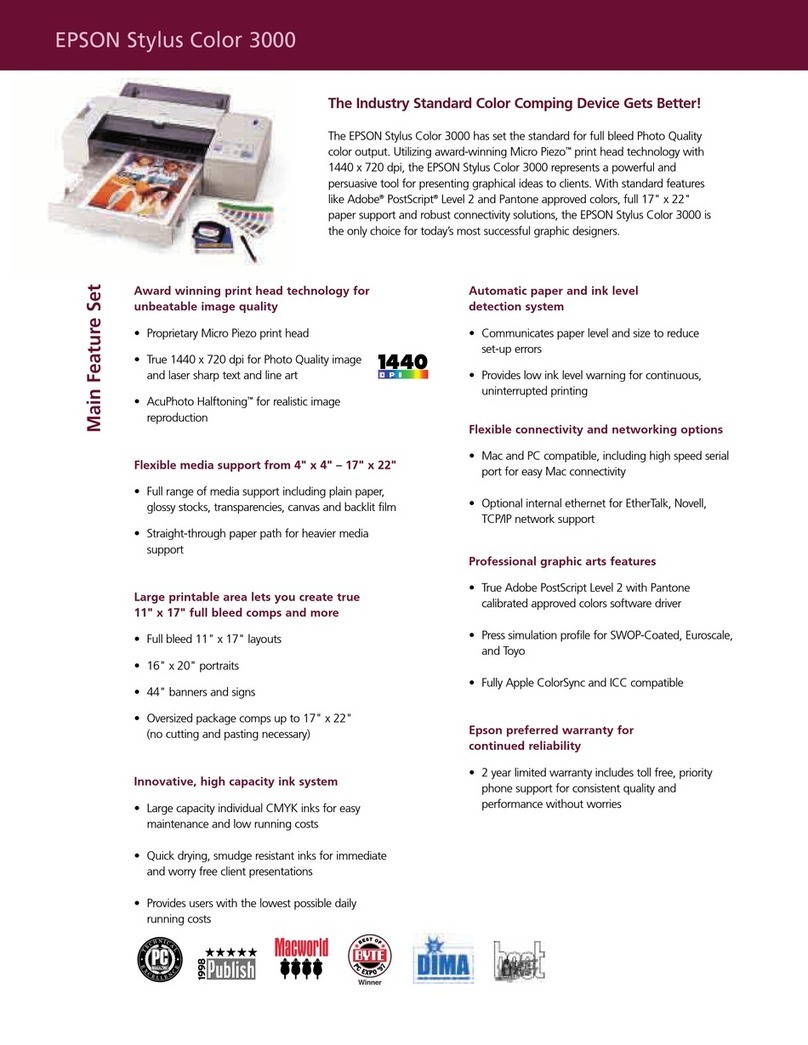 Epson Stylus COLOR 3000 User manual