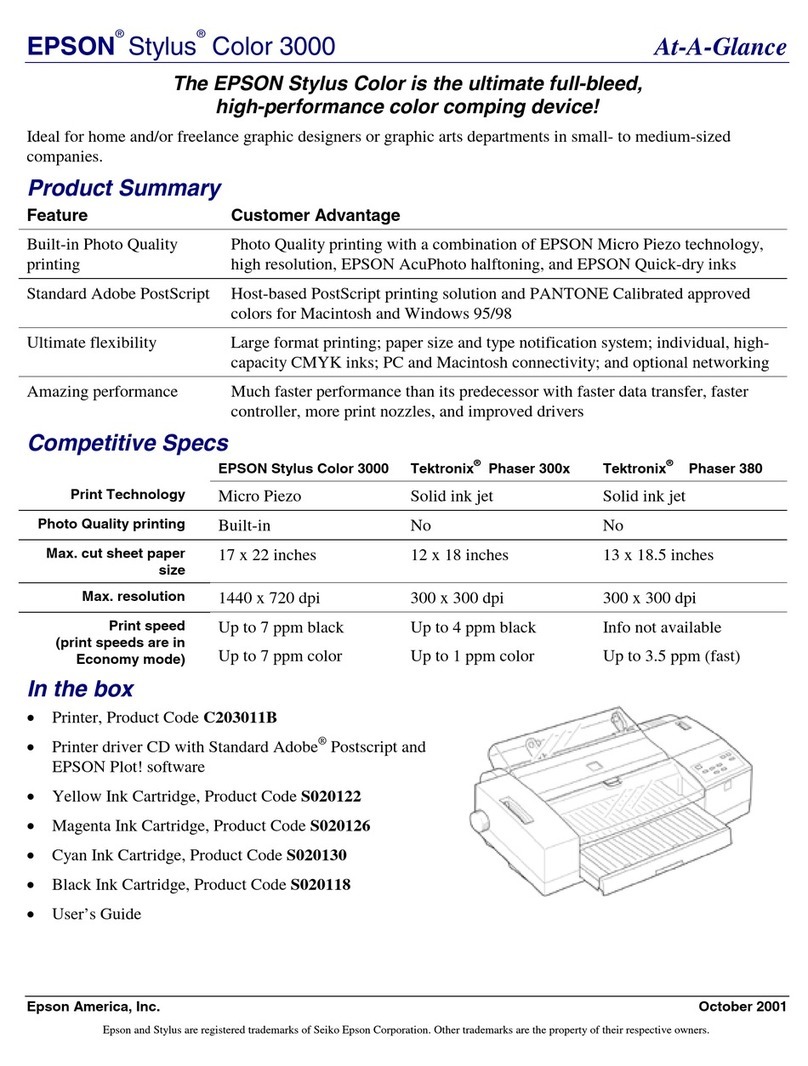 Epson Stylus COLOR 3000 User manual