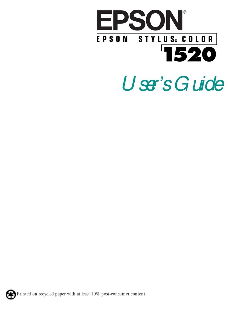 Epson 1520 - Stylus Color Inkjet Printer User manual