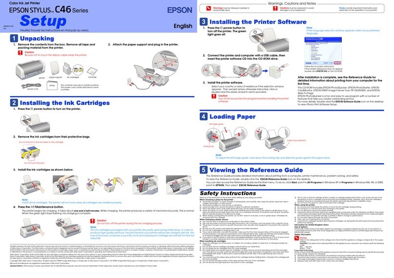 Epson Stylus C46 User manual