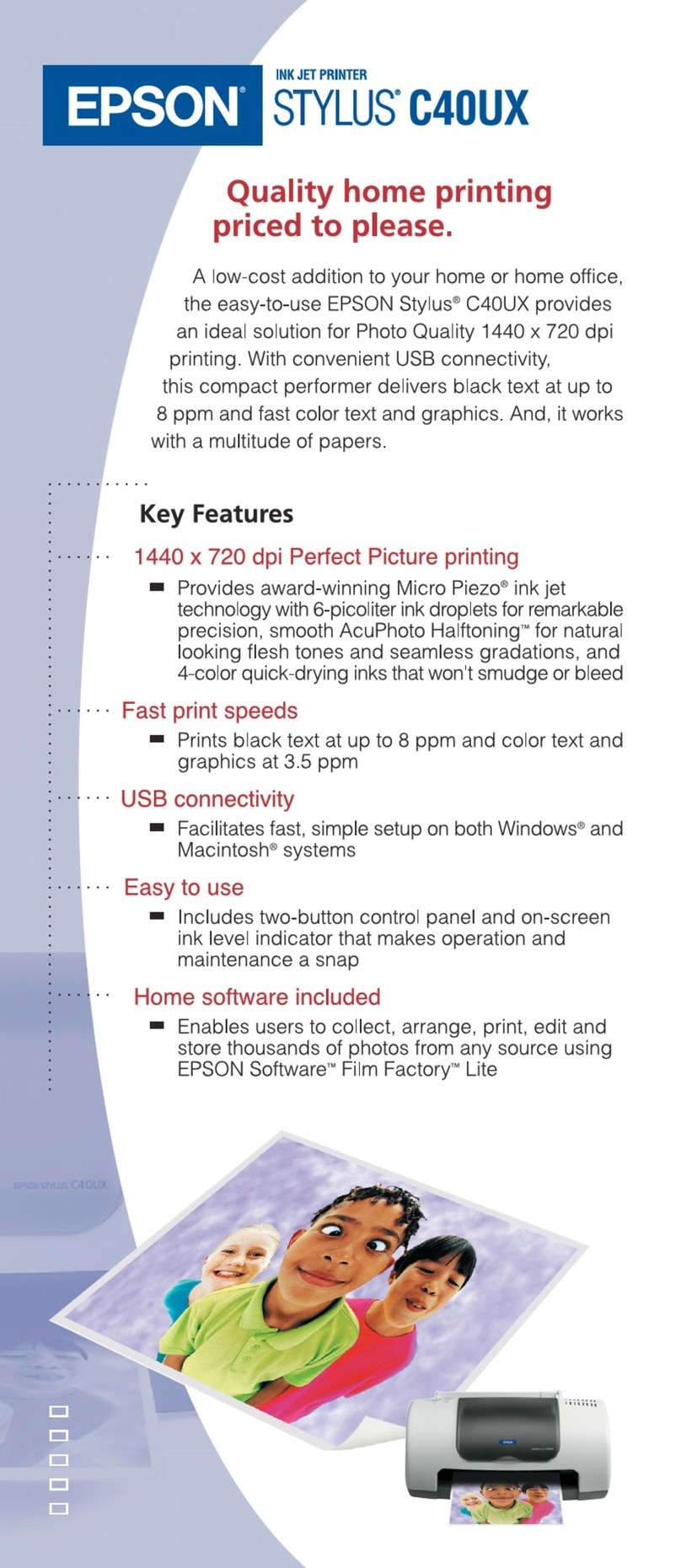 Epson Stylus C40UX User manual