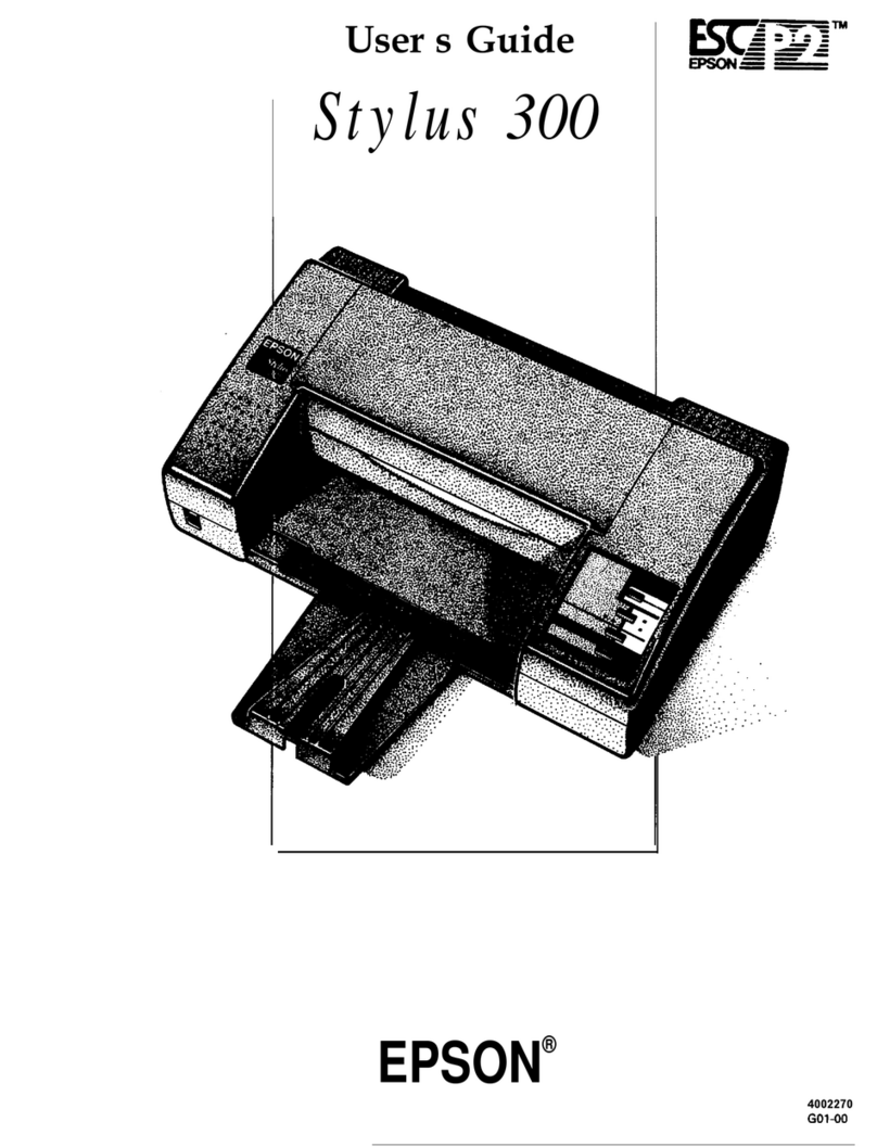 Epson R300 - Stylus Photo Color Inkjet Printer User manual