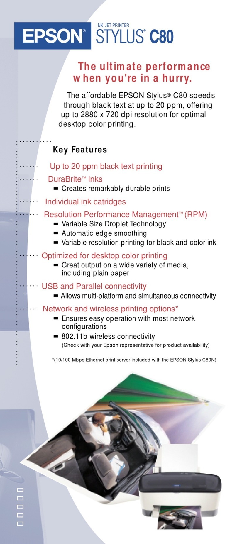 Epson Stylus Color C80 User manual