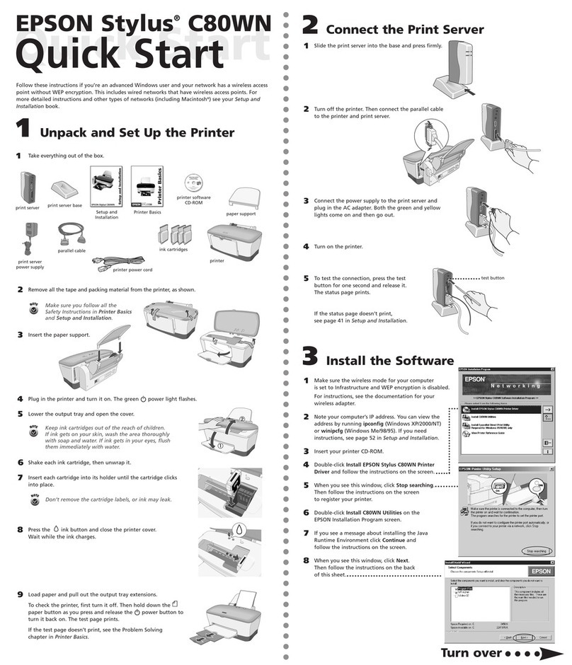 Epson Stylus C80WN User manual