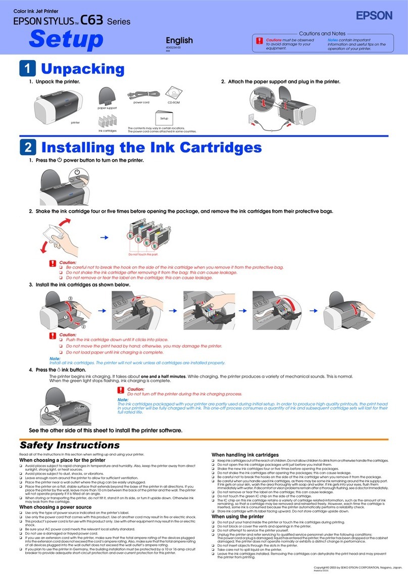 Epson Stylus C63 User manual