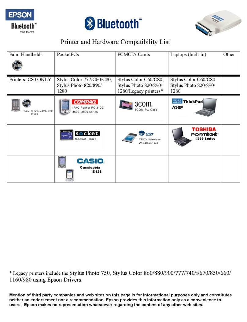 Epson Stylus Color C60 User manual