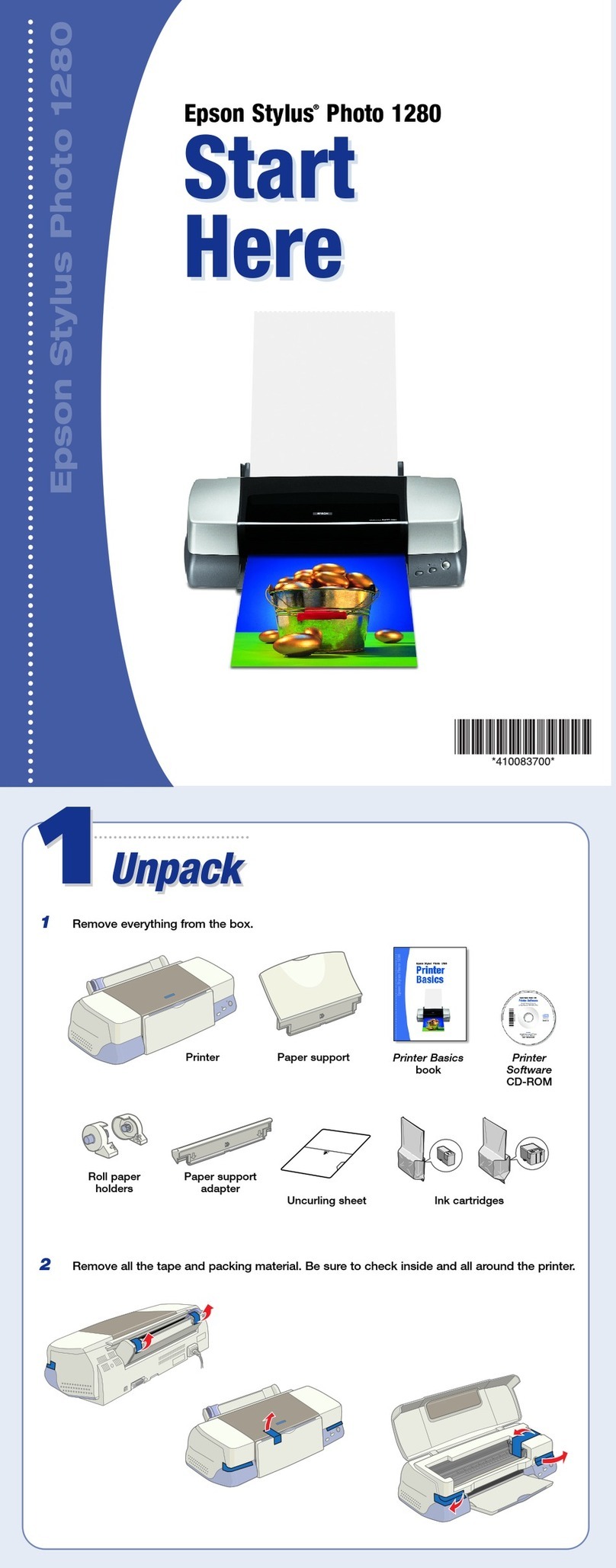 Epson 1280 - Stylus Photo Color Inkjet Printer Instruction Manual