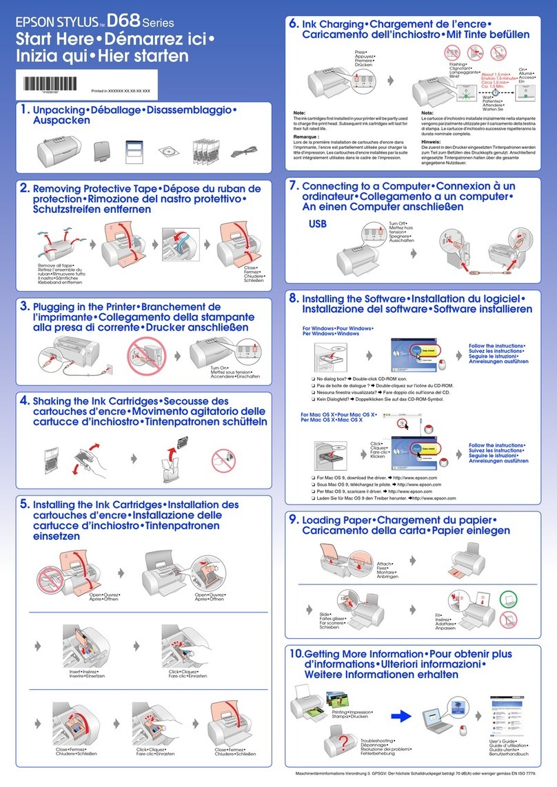 Epson Stylus D68 Instruction Manual