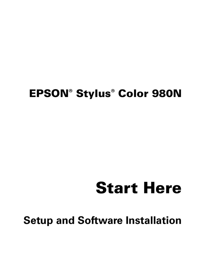 Epson 980N - Stylus Color Inkjet Printer Instruction Manual