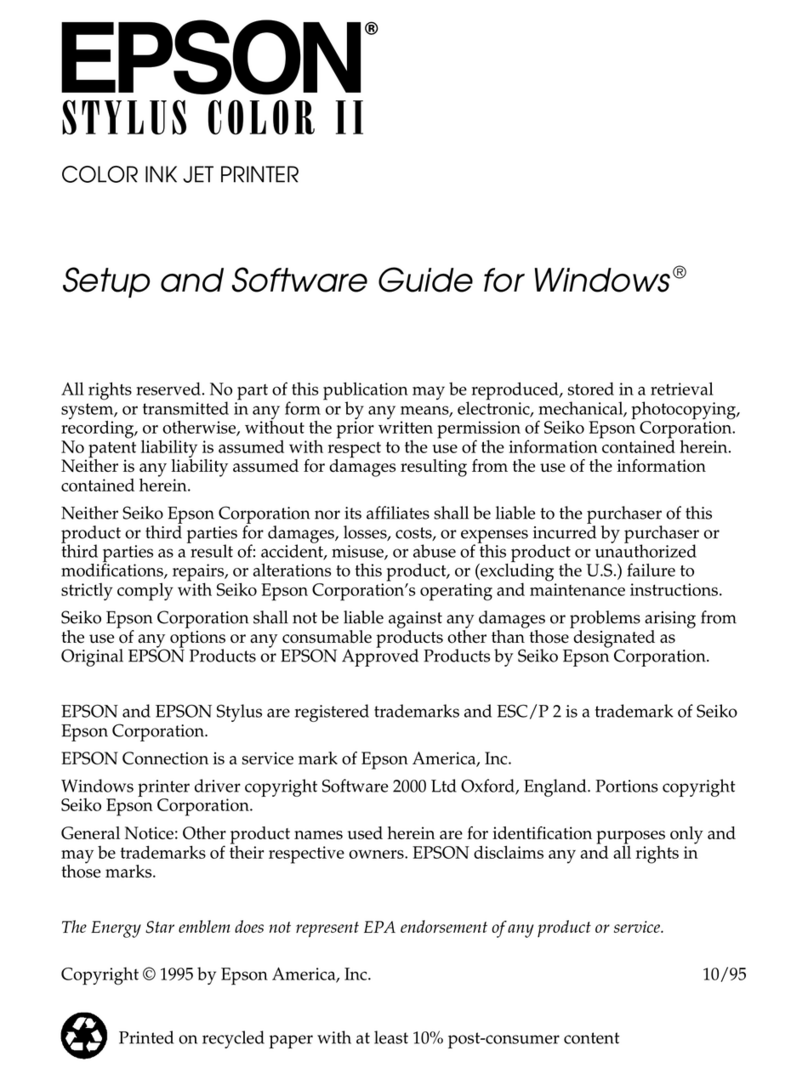Epson Stylus Color Stylus Color II User manual