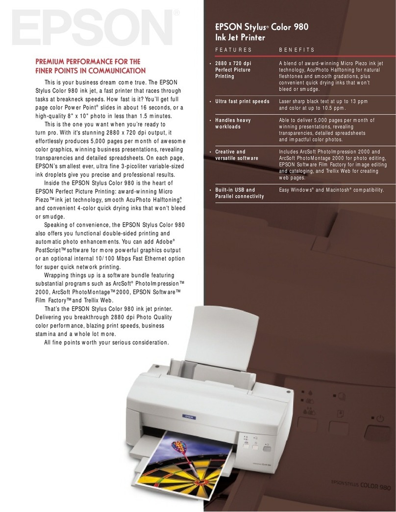 Epson Stylus Color 980 User manual