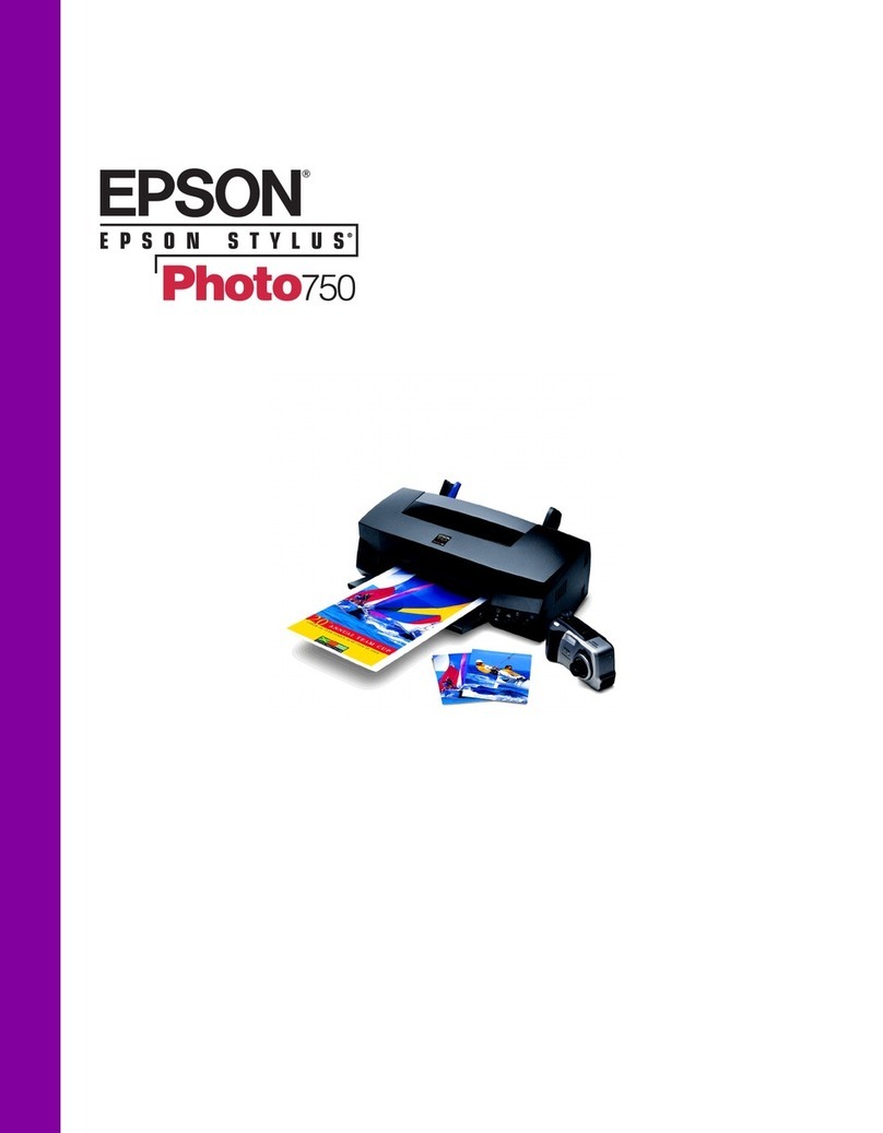 Epson Stylus Photo 750 User manual