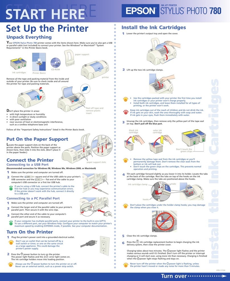 Epson Stylus Photo 780 Instruction Manual