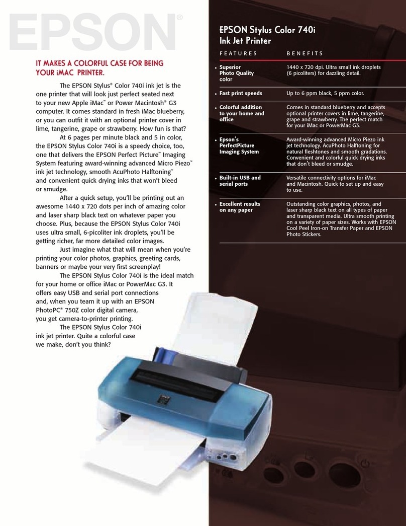 Epson Stylus Color 740i User manual