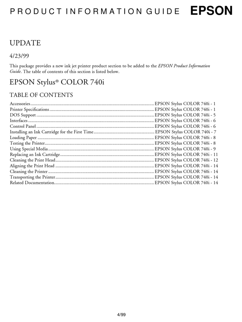 Epson Stylus Color 740i User manual