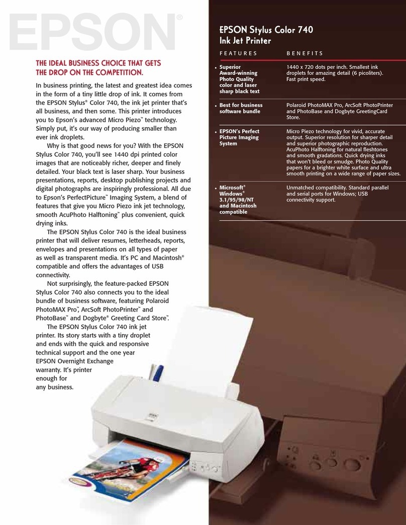 Epson Stylus Color 740 User manual