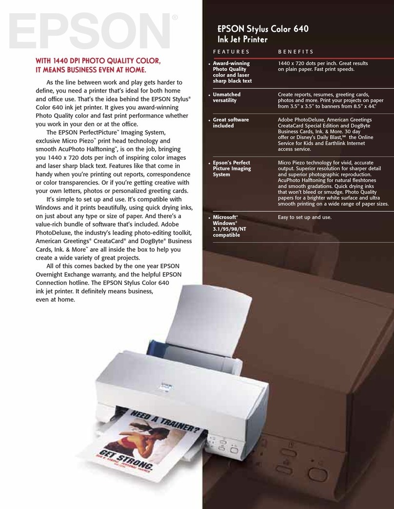 Epson Stylus Color 640 User manual