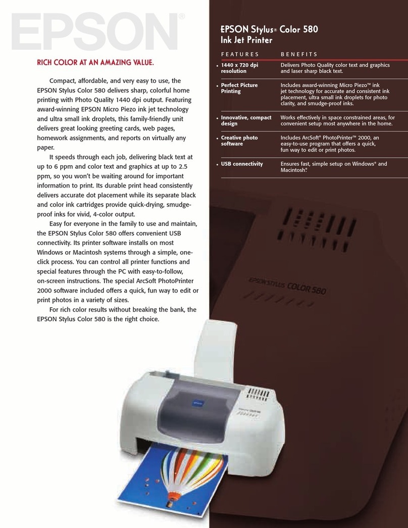 Epson STYLUS COLOR 580 User manual