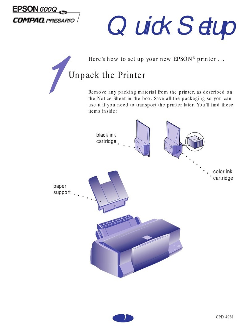 Epson Stylus Color 600Q Specification sheet