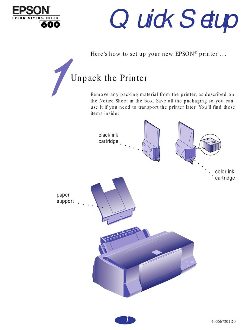 Epson Stylus color 600 User manual