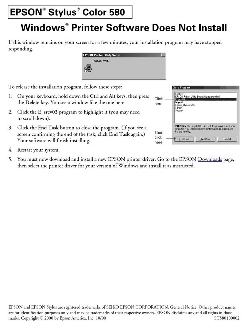 Epson STYLUS COLOR 580 Manual