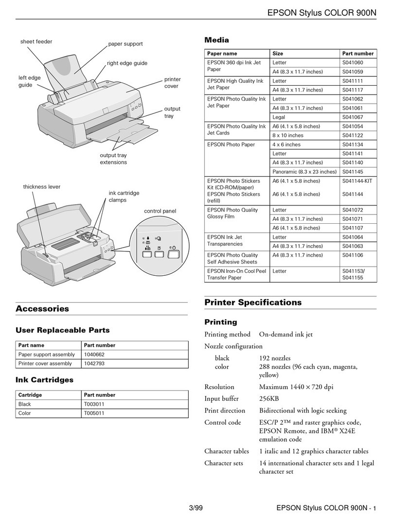Epson 900N User manual