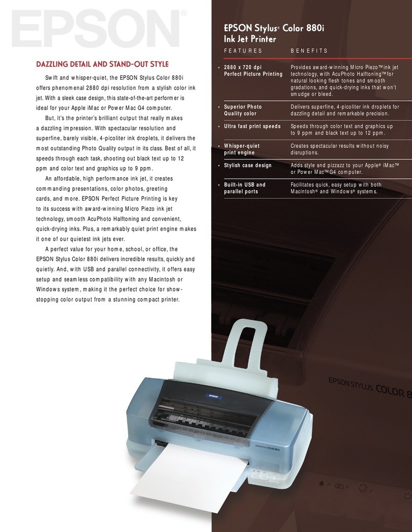 Epson Stylus Color 880i User manual