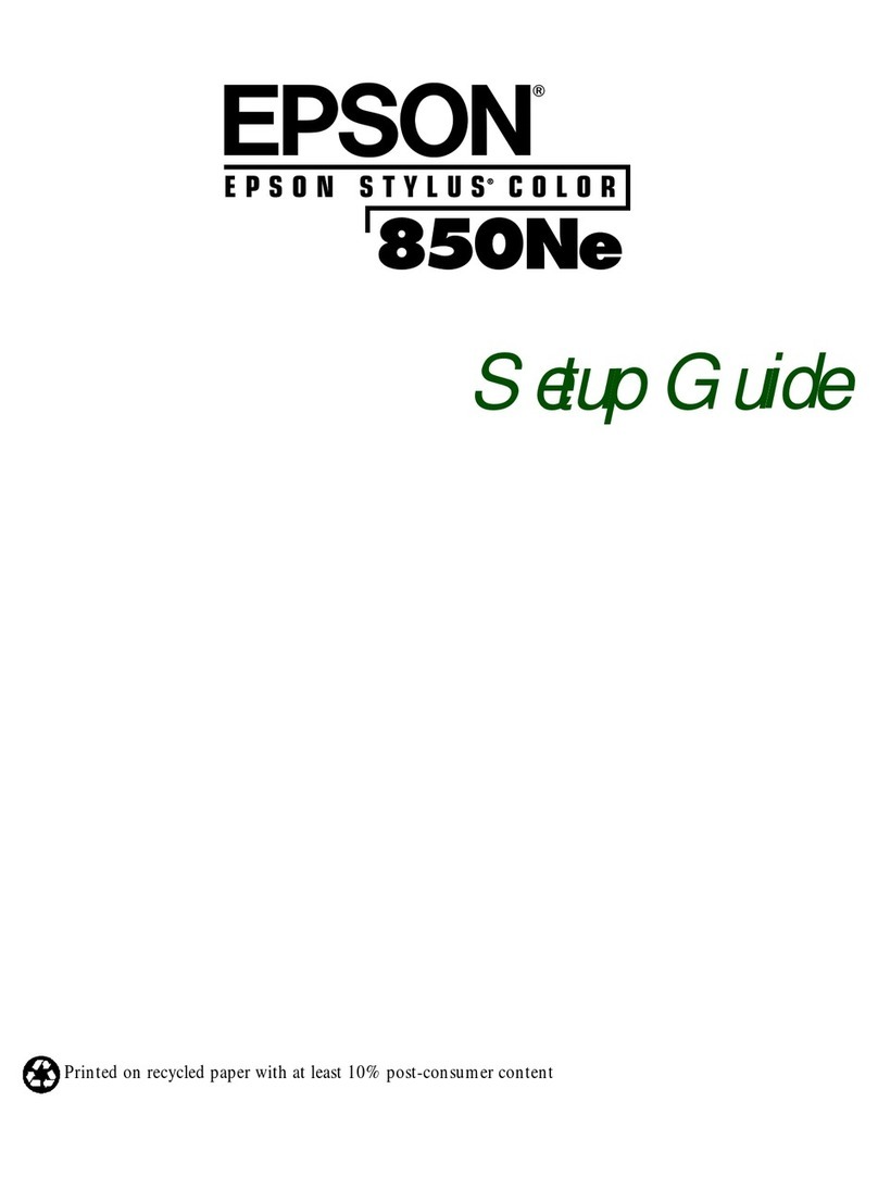 Epson STYLUS 850Ne User manual Epson STYLUS 850Ne User manual