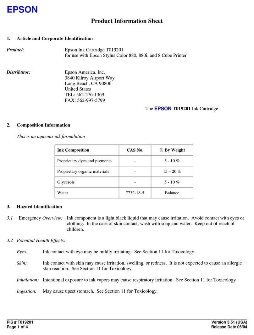 Epson Stylus Color 880 Operating manual