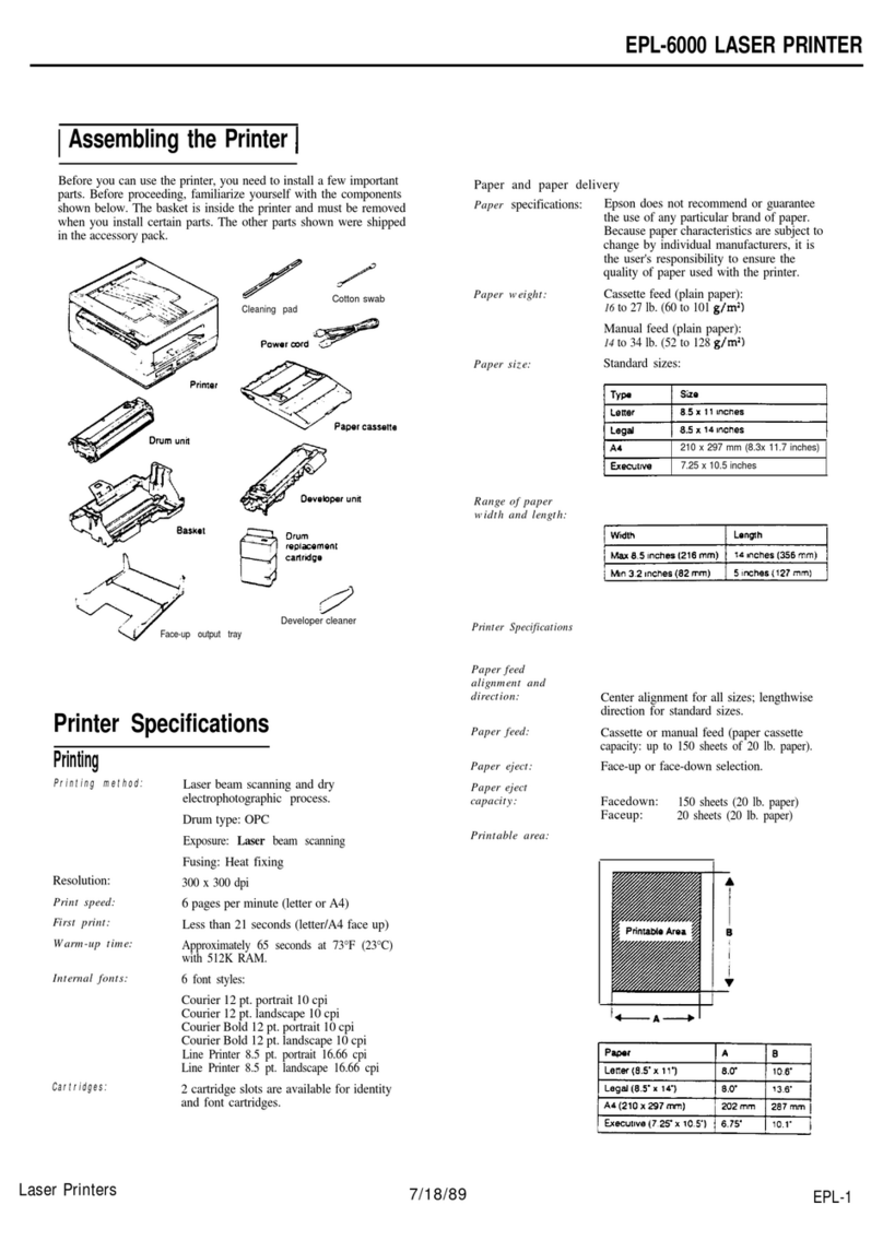 Epson EPL-6000 User manual