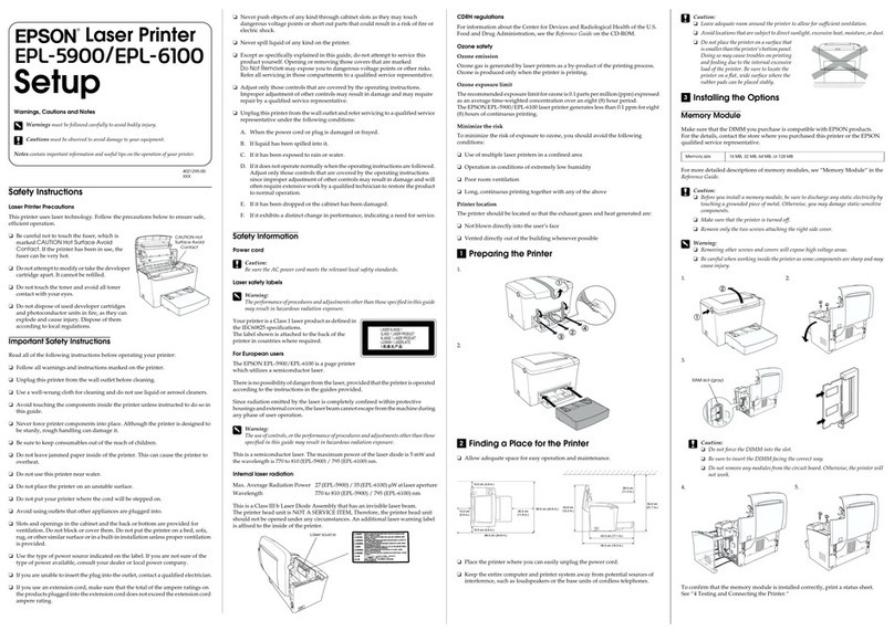 Epson EPL-5900 User manual