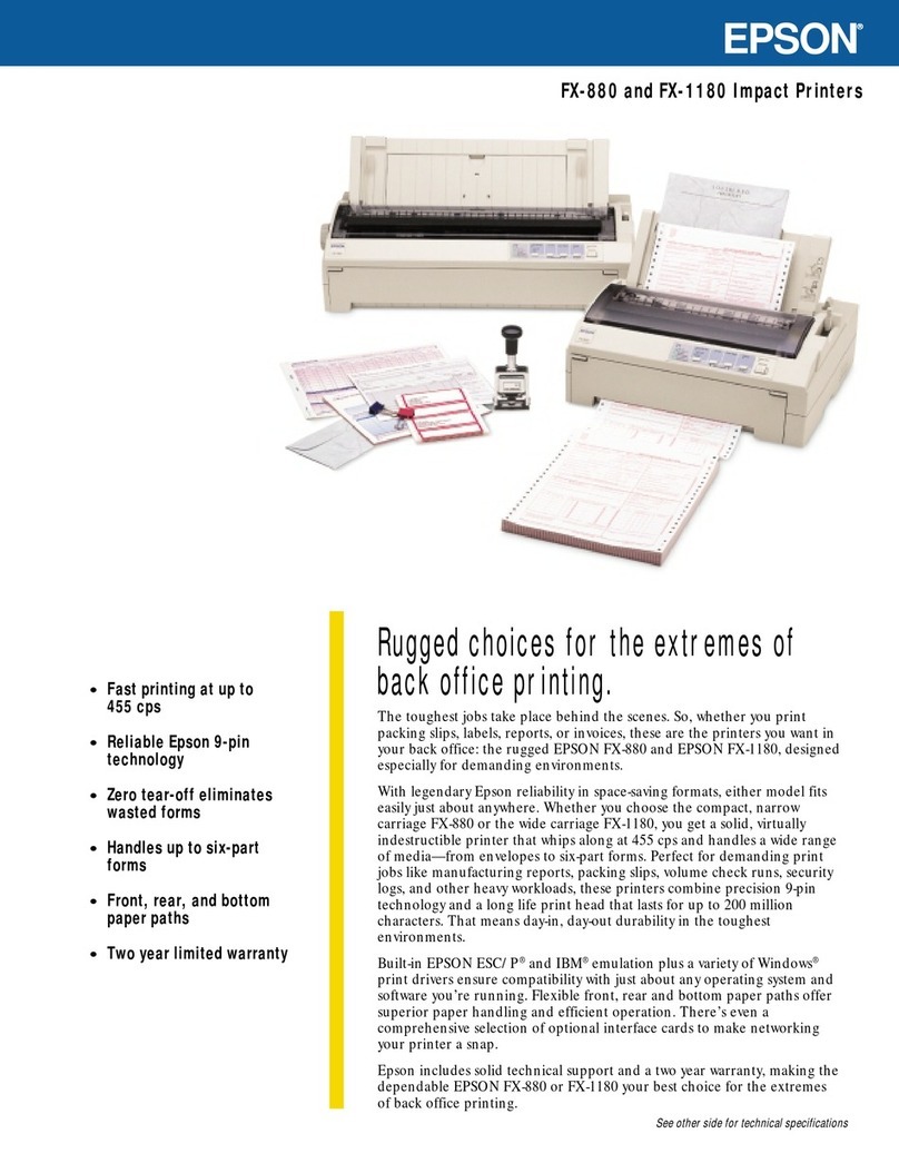 Epson FX-1180 - Impact Printer User manual