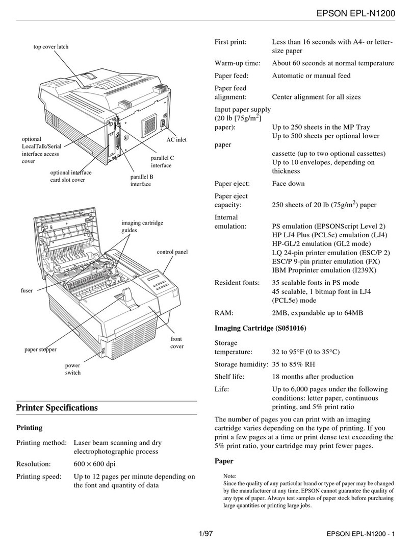 Epson EPL-N1200 User manual
