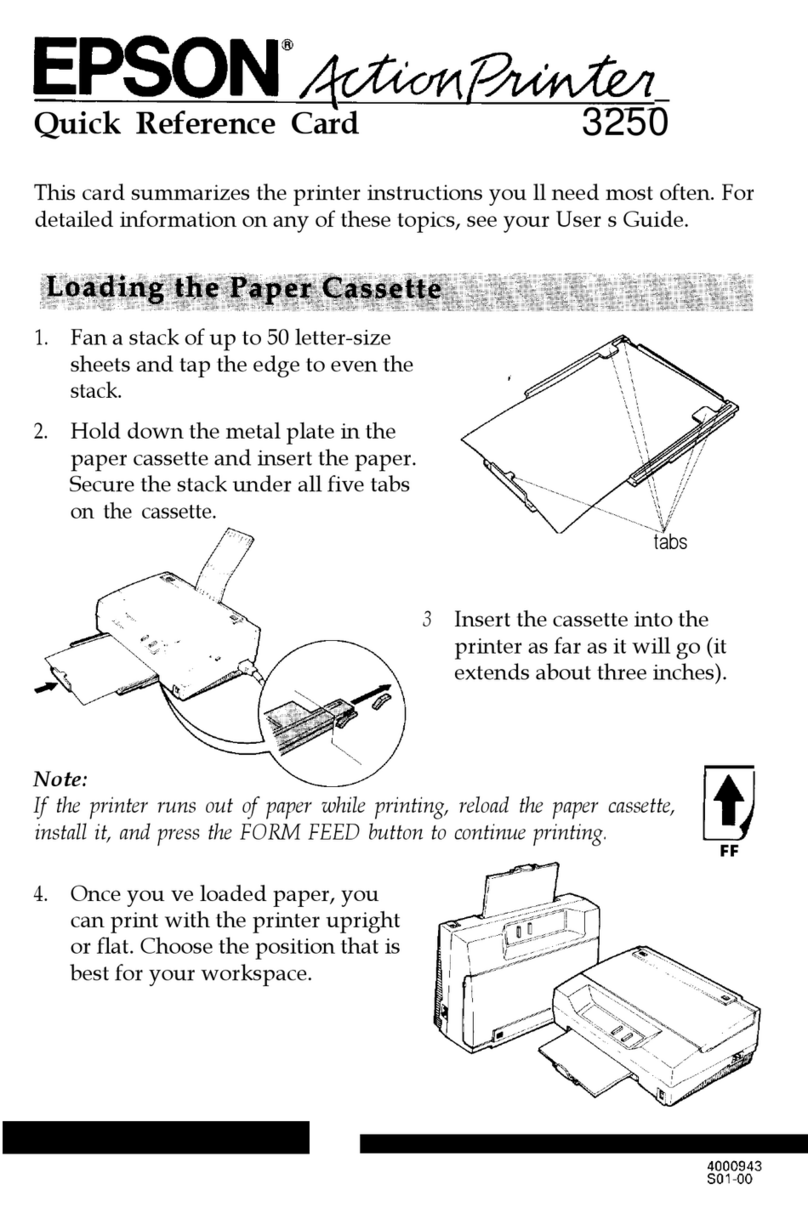 Epson ActionPrinter 3250 Reference guide