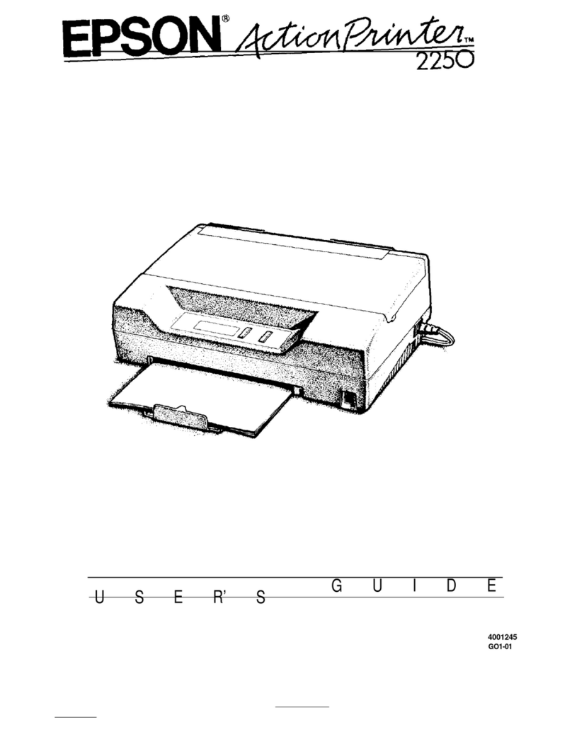Epson ActionPrinter 2250 User manual