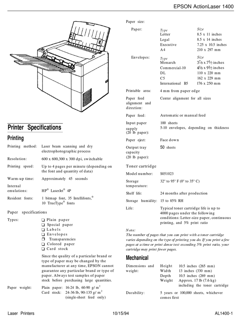 Epson ActionLaser 1400 User manual