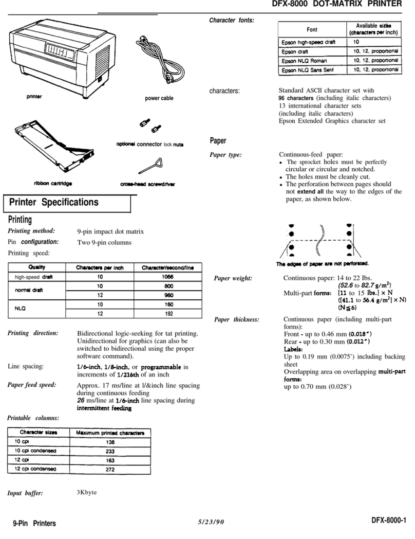 Epson DFX 8000 User manual