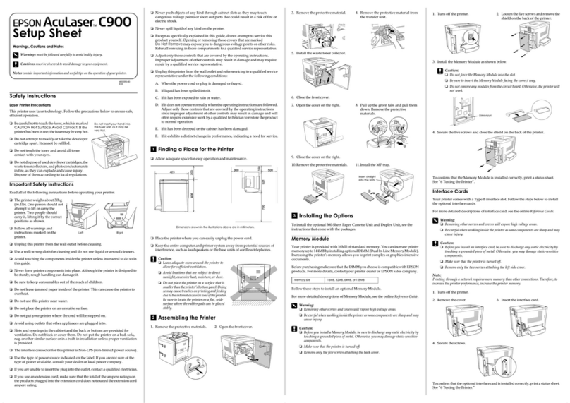 Epson AcuLaser C900 Manual