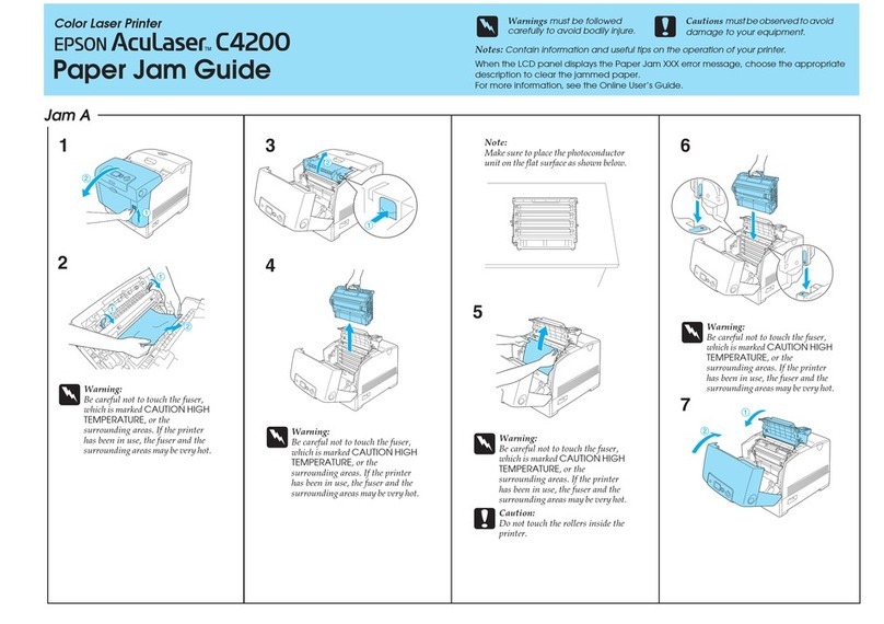 Epson AcuLaser C4200 Quick reference guide