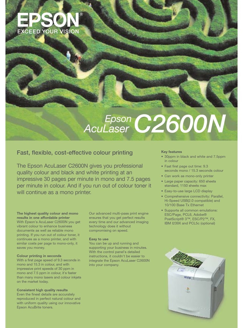 Epson AcuLaser C2600N User manual